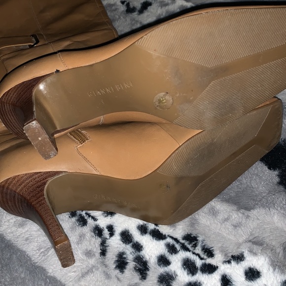 Gianni Bini Camel Leather Knee High Boots — 6 - Picture 11 of 16